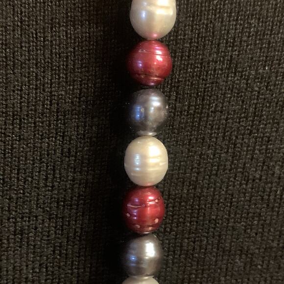 Honora Multi Color Ringed Cultured Pearl Necklace 36 Inches - Picture 7 of 8